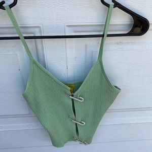 tank top with blinged out safety pins